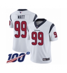 Men's Nike Houston Texans #99 J.J. Watt White Vapor Untouchable Limited Player 100th Season NFL Jersey