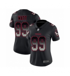 Women's Houston Texans #99 J.J. Watt Limited Black Smoke Fashion Football Jersey