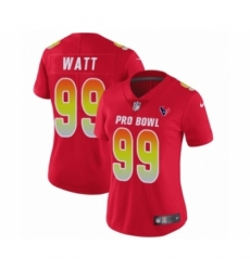 Women's Nike Houston Texans #99 J.J. Watt Limited Red AFC 2019 Pro Bowl NFL Jersey
