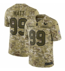 Youth Nike Houston Texans #99 J.J. Watt Limited Camo 2018 Salute to Service NFL Jersey