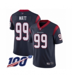 Youth Nike Houston Texans #99 J.J. Watt Navy Blue Team Color Vapor Untouchable Limited Player 100th Season NFL Jersey