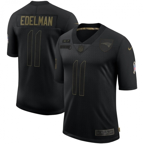 Men's New England Patriots #11 Julian Edelman Black Nike 2020 Salute To Service Limited Jersey Men's New England Patriots #11 Julian Edelman Black Nike 2020 Salute To Service Limited Jersey
