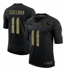 Men's New England Patriots #11 Julian Edelman Camo 2020 Salute To Service Limited Jersey