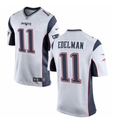 Men's Nike New England Patriots #11 Julian Edelman Game White NFL Jersey