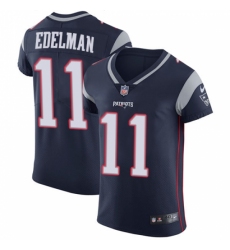 Men's Nike New England Patriots #11 Julian Edelman Navy Blue Team Color Vapor Untouchable Elite Player NFL Jersey