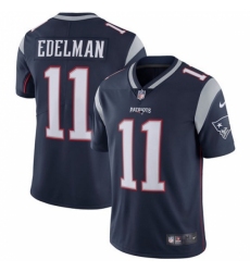 Men's Nike New England Patriots #11 Julian Edelman Navy Blue Team Color Vapor Untouchable Limited Player NFL Jersey
