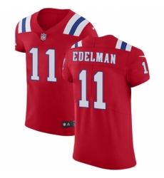 Men's Nike New England Patriots #11 Julian Edelman Red Alternate Vapor Untouchable Elite Player NFL Jersey