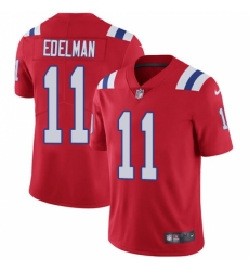 Men's Nike New England Patriots #11 Julian Edelman Red Alternate Vapor Untouchable Limited Player NFL Jersey