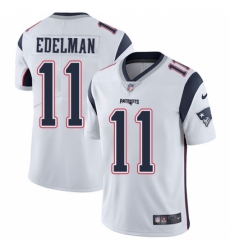Men's Nike New England Patriots #11 Julian Edelman White Vapor Untouchable Limited Player NFL Jersey