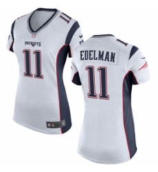 Women's Nike New England Patriots #11 Julian Edelman Game White NFL Jersey