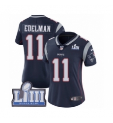 Women's Nike New England Patriots #11 Julian Edelman Navy Blue Team Color Vapor Untouchable Limited Player Super Bowl LIII Bound NFL Jersey