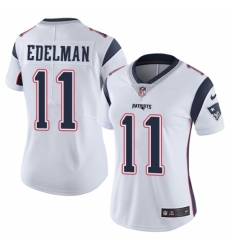 Women's Nike New England Patriots #11 Julian Edelman White Vapor Untouchable Limited Player NFL Jersey