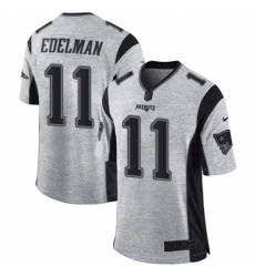 Youth Nike New England Patriots #11 Julian Edelman Limited Gray Gridiron II NFL Jersey