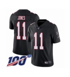 Men's Atlanta Falcons #11 Julio Jones Black Alternate Vapor Untouchable Limited Player 100th Season Football Jersey