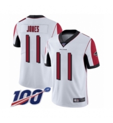 Men's Atlanta Falcons #11 Julio Jones White Vapor Untouchable Limited Player 100th Season Football Jersey