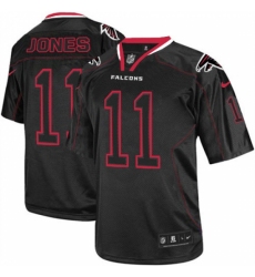 Men's Nike Atlanta Falcons #11 Julio Jones Elite Lights Out Black NFL Jersey