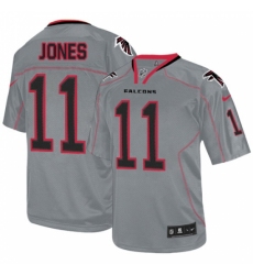 Men's Nike Atlanta Falcons #11 Julio Jones Elite Lights Out Grey NFL Jersey