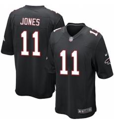 Men's Nike Atlanta Falcons #11 Julio Jones Game Black Alternate NFL Jersey
