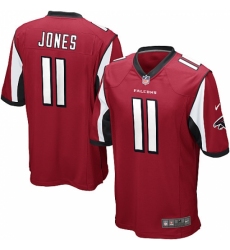 Men's Nike Atlanta Falcons #11 Julio Jones Game Red Team Color NFL Jersey