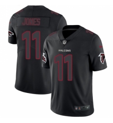 Men's Nike Atlanta Falcons #11 Julio Jones Limited Black Rush Impact NFL Jersey
