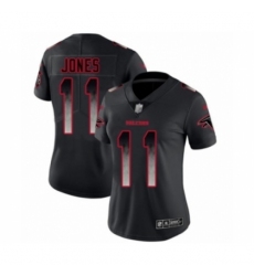 Women's Atlanta Falcons #11 Julio Jones Limited Black Smoke Fashion Football Jersey