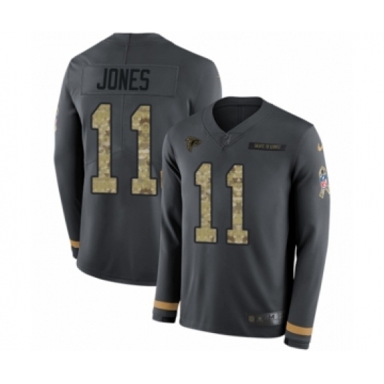 Youth Nike Atlanta Falcons #11 Julio Jones Limited Black Salute to Service Therma Long Sleeve NFL Jersey Youth Nike Atlanta Falcons #11 Julio Jones Limited Black Salute to Service Therma Long Sleeve NFL Jersey