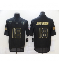 Men's Minnesota Vikings #18 Justin Jefferson Black Nike 2020 Salute To Service Limited Jersey