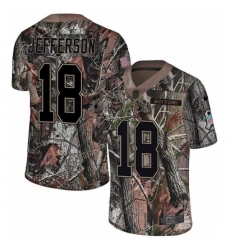 Men's Minnesota Vikings #18 Justin Jefferson Camo Stitched NFL Limited Rush Realtree Jersey