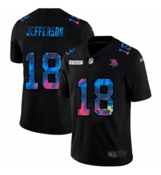 Men's Minnesota Vikings #18 Justin Jefferson Nike Multi-Color Black 2020 NFL Crucial Catch Vapor Untouchable Limited Jersey