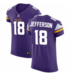 Men's Minnesota Vikings #18 Justin Jefferson Purple Team Color Stitched NFL Vapor Untouchable Elite Jersey