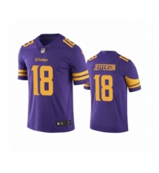 Minnesota Vikings #18 Justin Jefferson Color Rush Limited Purple Jersey