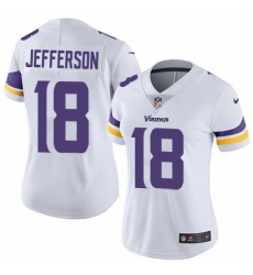 Women's Minnesota Vikings #18 Justin Jefferson White Stitched NFL Vapor Untouchable Limited Jersey