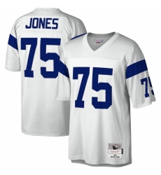 Men's Los Angeles Rams #75 Deacon Jones Mitchell & Ness White Legacy Replica Jersey