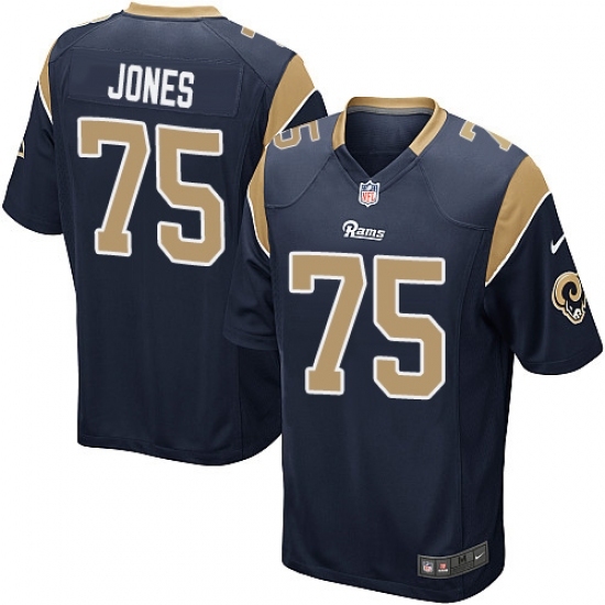Men's Nike Los Angeles Rams #75 Deacon Jones Game Navy Blue Team Color NFL Jersey Men's Nike Los Angeles Rams #75 Deacon Jones Game Navy Blue Team Color NFL Jersey