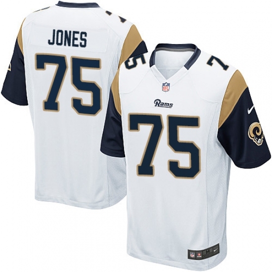 Men's Nike Los Angeles Rams #75 Deacon Jones Game White NFL Jersey Men's Nike Los Angeles Rams #75 Deacon Jones Game White NFL Jersey