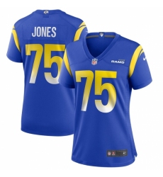 Women's Los Angeles Rams #75 Deacon Jones Nike Royal Game Retired Player Jersey