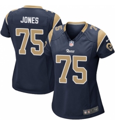 Women's Nike Los Angeles Rams #75 Deacon Jones Game Navy Blue Team Color NFL Jersey Women's Nike Los Angeles Rams #75 Deacon Jones Game Navy Blue Team Color NFL Jersey