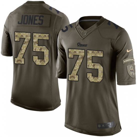 Youth Nike Los Angeles Rams #75 Deacon Jones Elite Green Salute to Service NFL Jersey Youth Nike Los Angeles Rams #75 Deacon Jones Elite Green Salute to Service NFL Jersey
