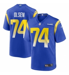 Men's Los Angeles Rams #74 Merlin Olsen Nike Royal Game Retired Player Jersey