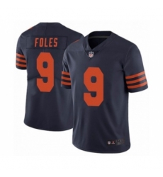 Men's Chicago Bears #9 Nick Foles Alternate Vapor Untouchable Navy Blue Limited Jersey