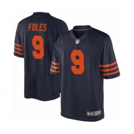 Men's Chicago Bears #9 Nick Foles Navy Blue Game Team Color Jersey Men's Chicago Bears #9 Nick Foles Navy Blue Game Team Color Jersey