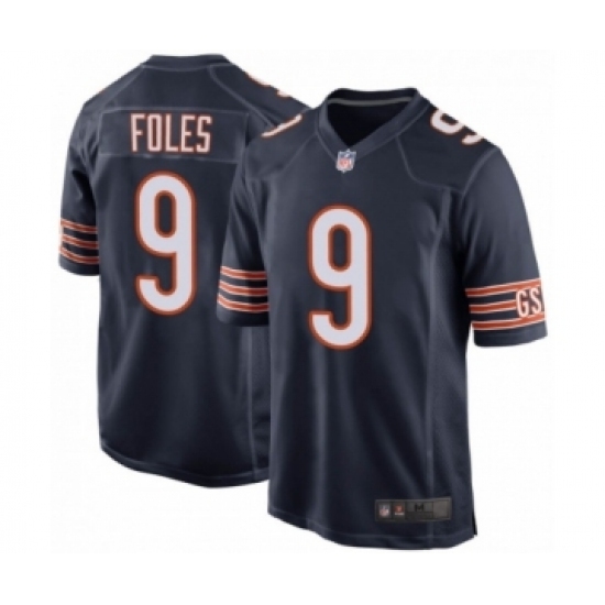 Men's Chicago Bears #9 Nick Foles Navy Game Team Color Jersey Men's Chicago Bears #9 Nick Foles Navy Game Team Color Jersey