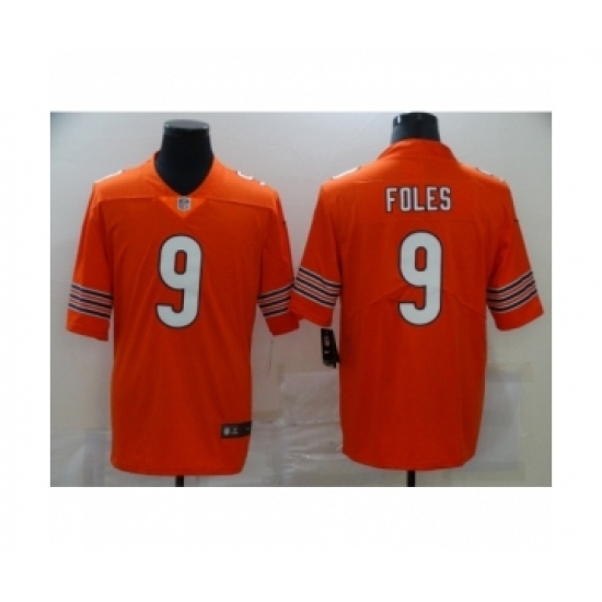 Men's Chicago Bears #9 Nick Foles Orange Vapor Limited Jersey Men's Chicago Bears #9 Nick Foles Orange Vapor Limited Jersey