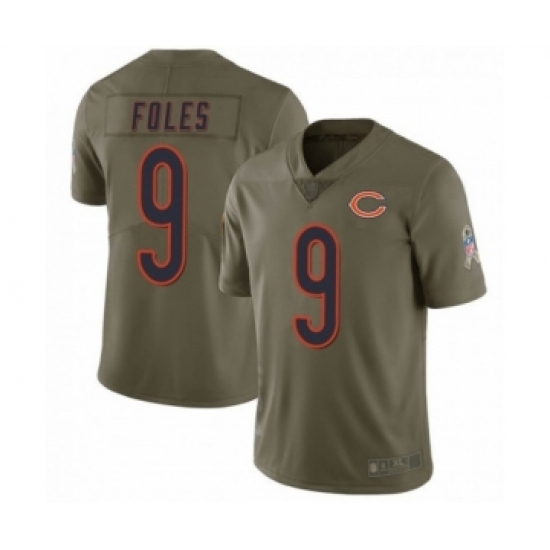Women's Chicago Bears #9 Nick Foles Salute to Service Green Limited Jersey Women's Chicago Bears #9 Nick Foles Salute to Service Green Limited Jersey