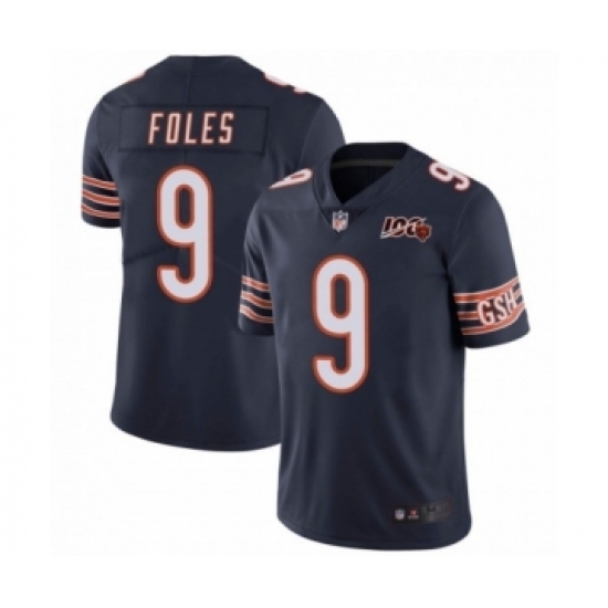 Youth Chicago Bears #9 Nick Foles 100th Season Navy Limited Jersey Youth Chicago Bears #9 Nick Foles 100th Season Navy Limited Jersey
