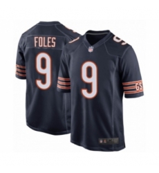 Youth Chicago Bears #9 Nick Foles Navy Game Team Color Jersey