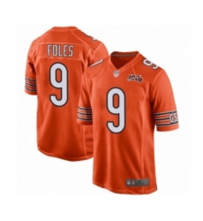 Youth Chicago Bears #9 Nick Foles Orange 100th Season Game Team Color Jersey