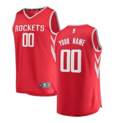 Men's Houston Rockets Fanatics Branded Red Fast Break Custom Replica Jersey - Icon Edition