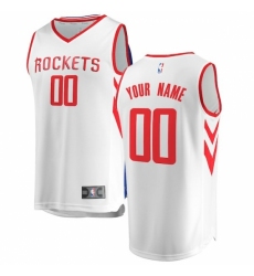 Men's Houston Rockets Fanatics Branded White Fast Break Custom Replica Jersey - Association Edition