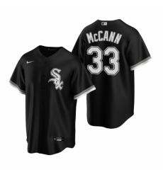 Men's Nike Chicago White Sox #33 James McCann Black Alternate Stitched Baseball Jersey